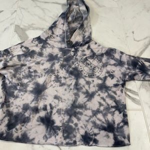 tie-dye cropped hoodie